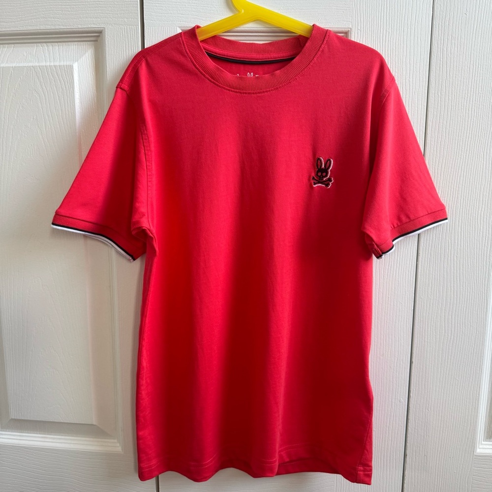 Psycho Bunny Red T-Shirt with Embroidered Logo